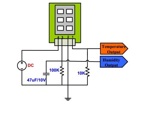 溫濕感測器電路圖