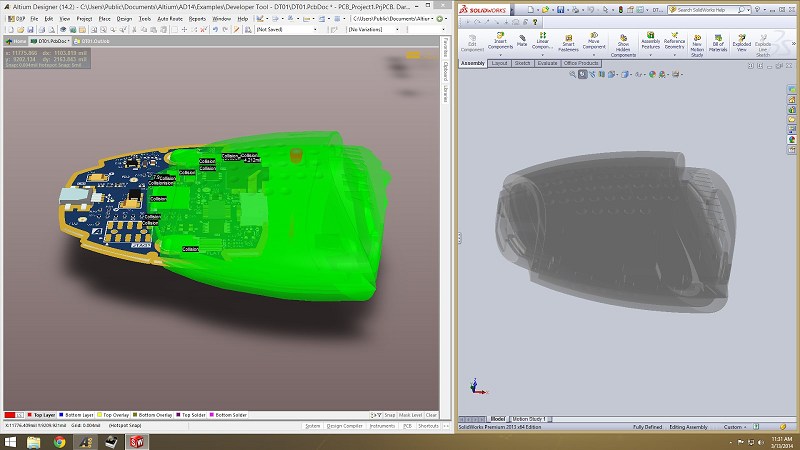 先進的ECAD/ MCAD集成，支持流行的MCAD工具，例如3D PCB設計環境中的SolidWorks，無需再進行導入/匯出。