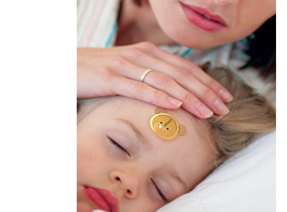 VivaLnk所推出的eSkin Thermometer，以可愛的小熊圖案來呈現。（Source：www.vivalnk.com）