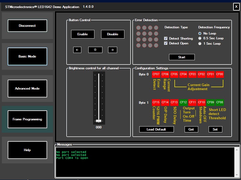 LED1642GW PC GUI（高級模式）
