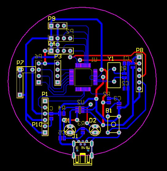 可攜式手腕照護球PCB電路示意圖