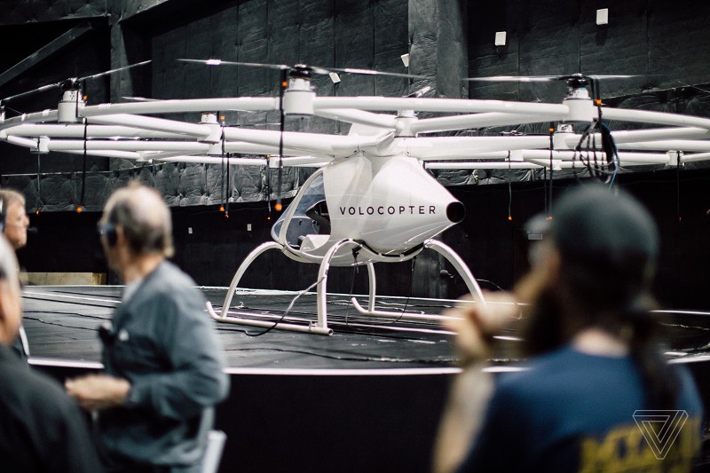 英特爾研發用於載客的Volocopter無人機（Source: The Verge）