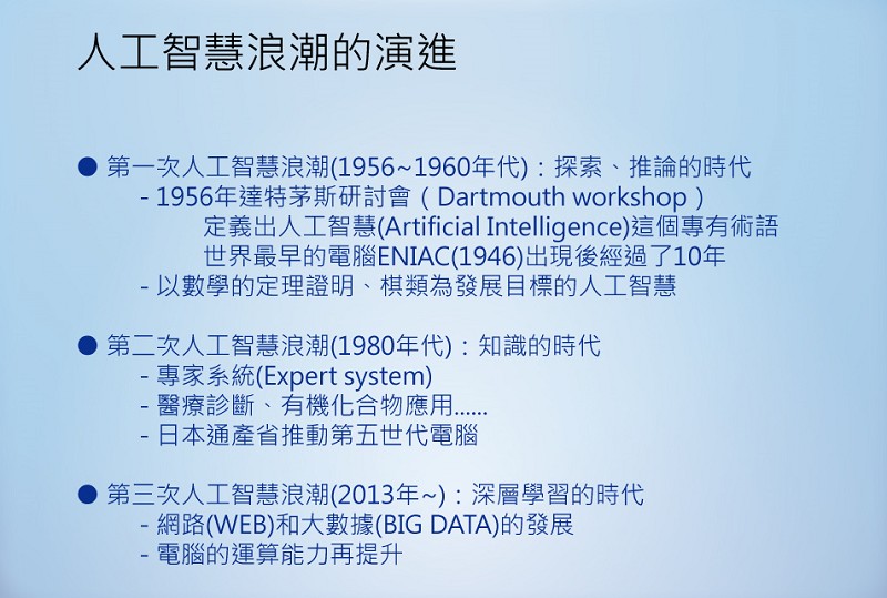 從1960年代初，學術界陸續展開對於人工智慧的研究。（source：東京大學工學系研究科）
