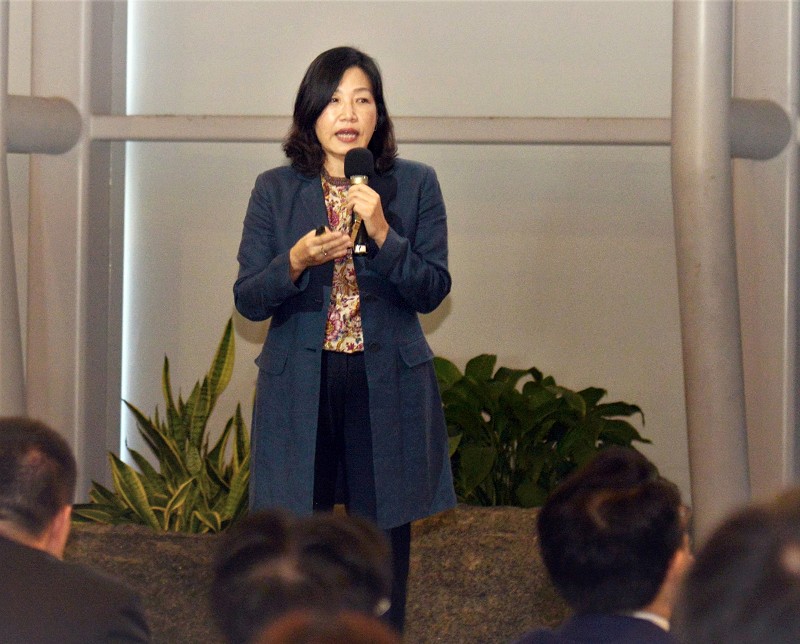 中華經濟研究院東南亞中心主任徐遵慈表示，現今東協各國在數位化、自動化、資訊及製造人才仍有嚴重缺口。(攝影／陳念舜)