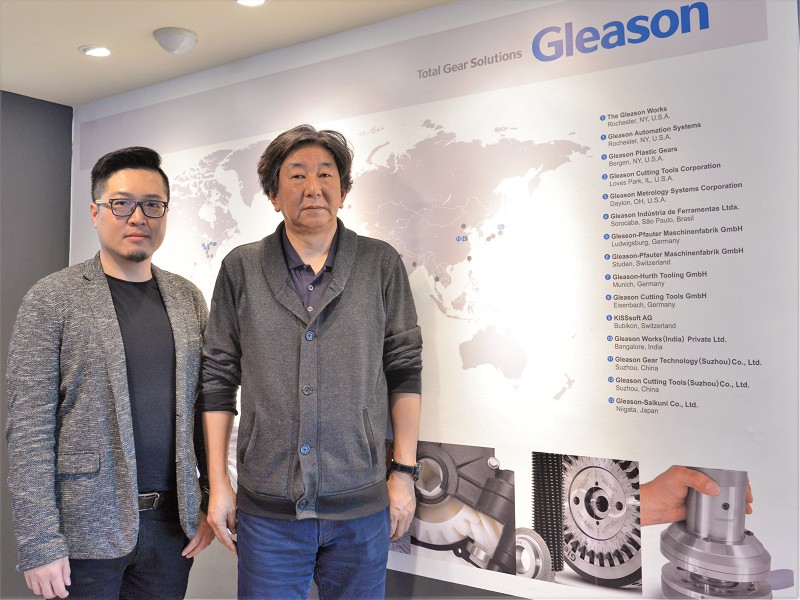 直屬Gleason亞洲分公司在台灣的窗口，隆答公司董事長佐?木伸夫（右）、協理梁書禮表示：「該公司在台中成立辦公室，即除了銷售設備之外，也希望就近服務市場，共同促進台灣產業升級。」（攝影／陳念舜）