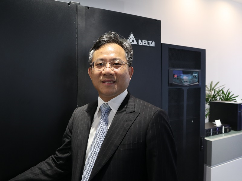 台達電子台灣區業務部經理林士基指出，近年來一直以來其中綠能、模組化、高彈性是機房領域的3大趨勢，對此台達也有完整解決方案。（攝影／王明德）