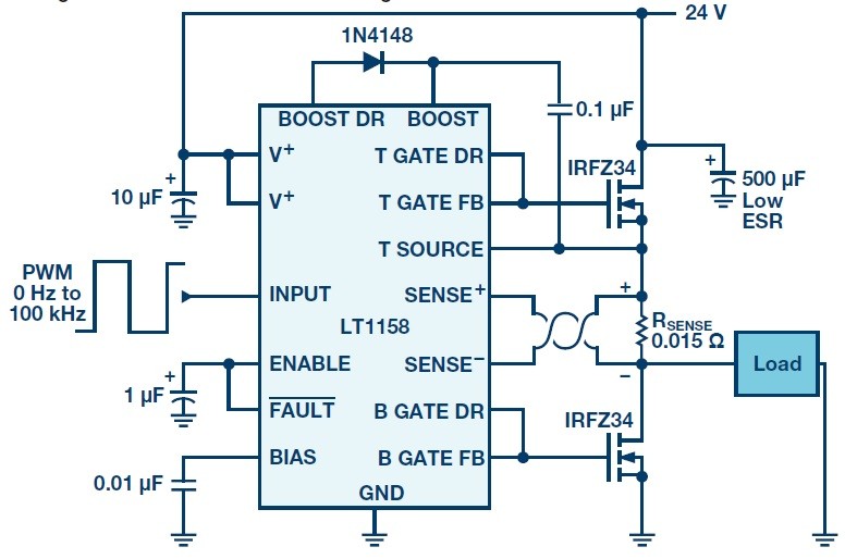 LT1158 雙N-channel MOSFET 驅動器.