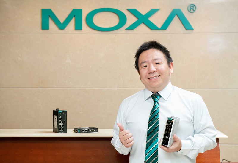 徐則平指出，Moxa對用戶友善的產品方案與服務，讓客戶更能專注在發揮其專業領域知識來開發物聯網應用。。(攝影/鄭人和)
