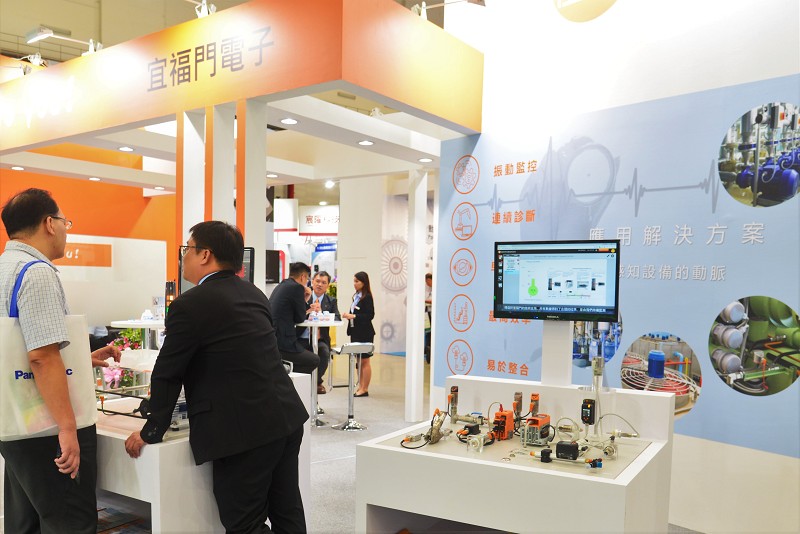 宜福門目前可提供的工業感測器領域，涵括：位置感應器、運動控制感應器、工業影像處理、安全技術、工業通信（含IO-Link）等，可用來連結蒐集到的製程資訊。（攝影／陳念舜）