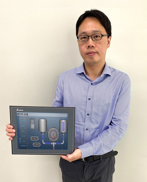 台達HMI產品副理劉家宏認為，HMI的定位會從機台的監控，放大為整體系統中，承上啟下的數據處理與傳遞角色。（照片提供／台達電子）