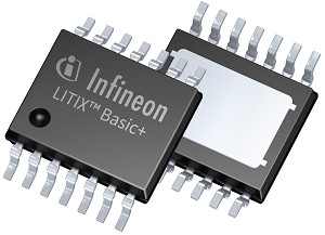 英飛凌LED驅動器IC LITIX Basic+具備延伸診斷功能，可用於偵測短路，符合許多汽車製造商的規範。