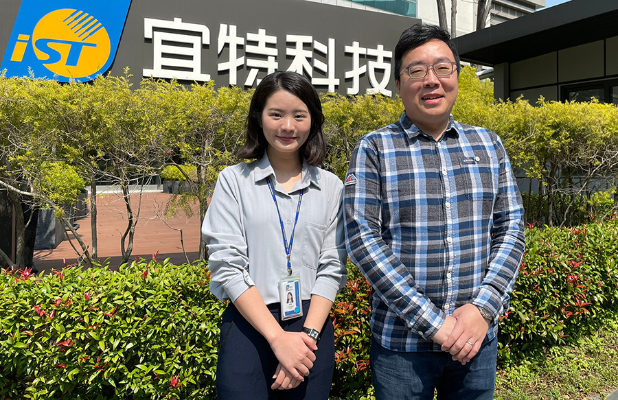 可靠度專案工程師 張晴（左）、板階可靠度工程部經理 莊家豪