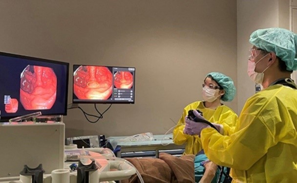 利用人工智慧來進行內視鏡影像進行大腸鏡檢查分析（source：日本國家癌症中心中央醫院）