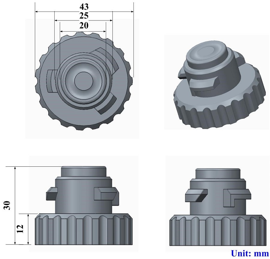 卡榫的3D CAD模型與幾何尺寸[5]