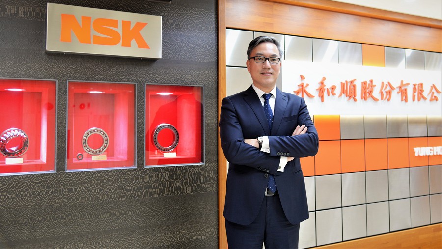 永和順公司總經理陳百鈞表示，目前包括電動車及風力電機等新興再生能源產業約占公司營收約10%，未來這些新興產業對公司營收的貢獻指日可待。（攝影：陳念舜）