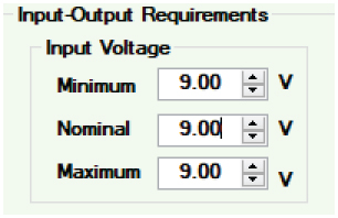 SCP Configurator的輸入電壓要求部分