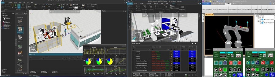 三菱即將上市的3D模擬器軟體「MELSOFT Gemini」，則強調可協助客戶在生產設備導入或啟用前，就能透過3D模擬、建構及驗證生產設備上的PLC、運動控制器等動和產線現況。（source：mitsubishielectric）
