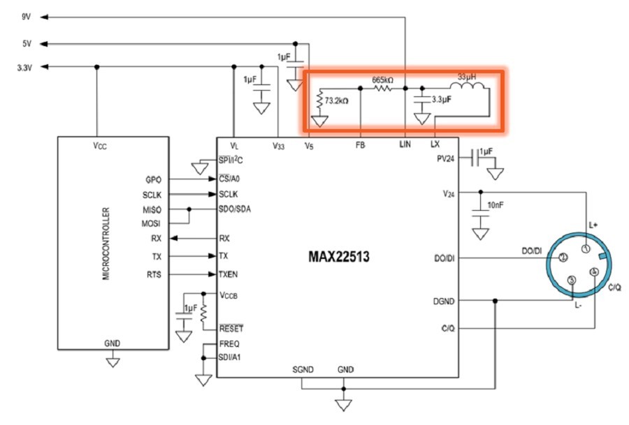 ADI新推出的IO-Link收發器整合了高效DC-DC穩壓器。