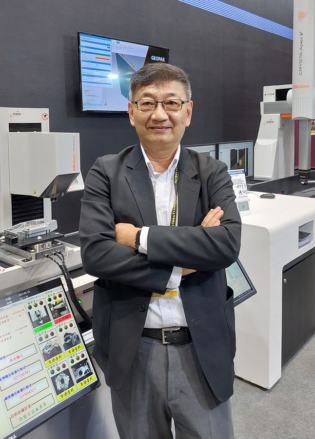 台灣三豐儀器展出了多款結合機具施作的量測整合方案。（攝影：籃貫銘）