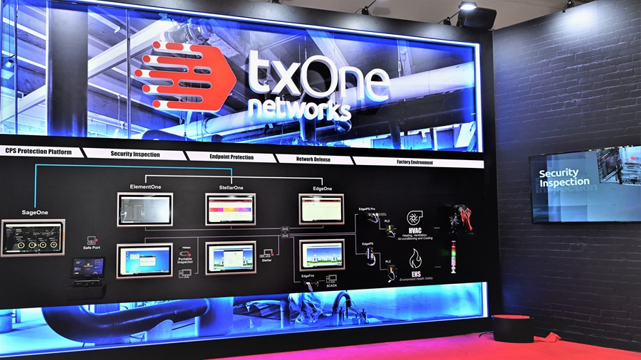 TXOne Networks發表最新的CPS防護平台SageOne，提供了OT環境的完整檢視，更可以分析不同來源的監測資料，持續推動開發OT防護技術。（攝影：陳念舜）