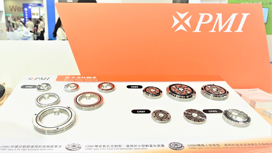 銀泰科技近年來也持續推廣自家交叉滾柱軸承產品，將有助於生產小型、輕量化裝置，進一步降低成本、縮短交貨期。（攝影：陳念舜）