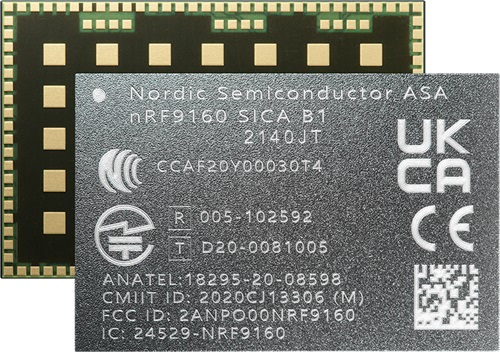 nRF9160 SiP可讓空氣品質感測器通過蜂巢網路將資料發送到雲端。