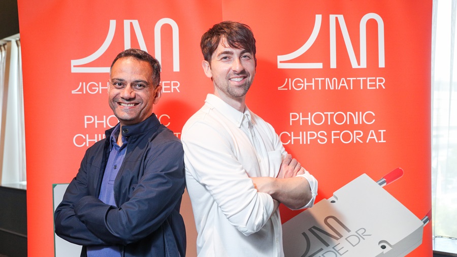 （左）Lightmatter Engineering & Operations資深副總裁Ritesh Jain 、（右）Lightmatter創辦人暨執行長Nick Harris