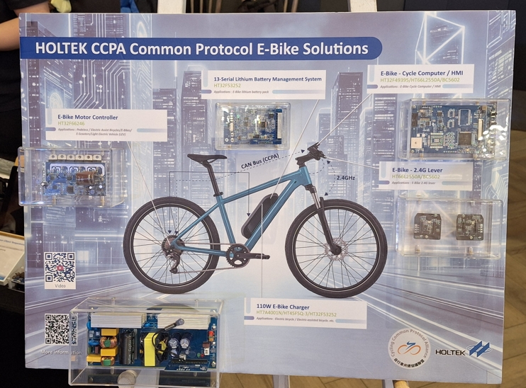 盛群半導體展出的電動二輪車解決方案